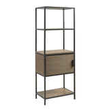 Madison Park Pagosa Grey 3-Shelf Bookcase with Storage Cabinet