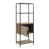 Madison Park Pagosa Grey 3-Shelf Bookcase with Storage Cabinet