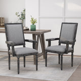 Maria French Country Upholstered Dining Chairs by Christopher Knight Home - 23.75" L x 23.75" W x 39.75" H