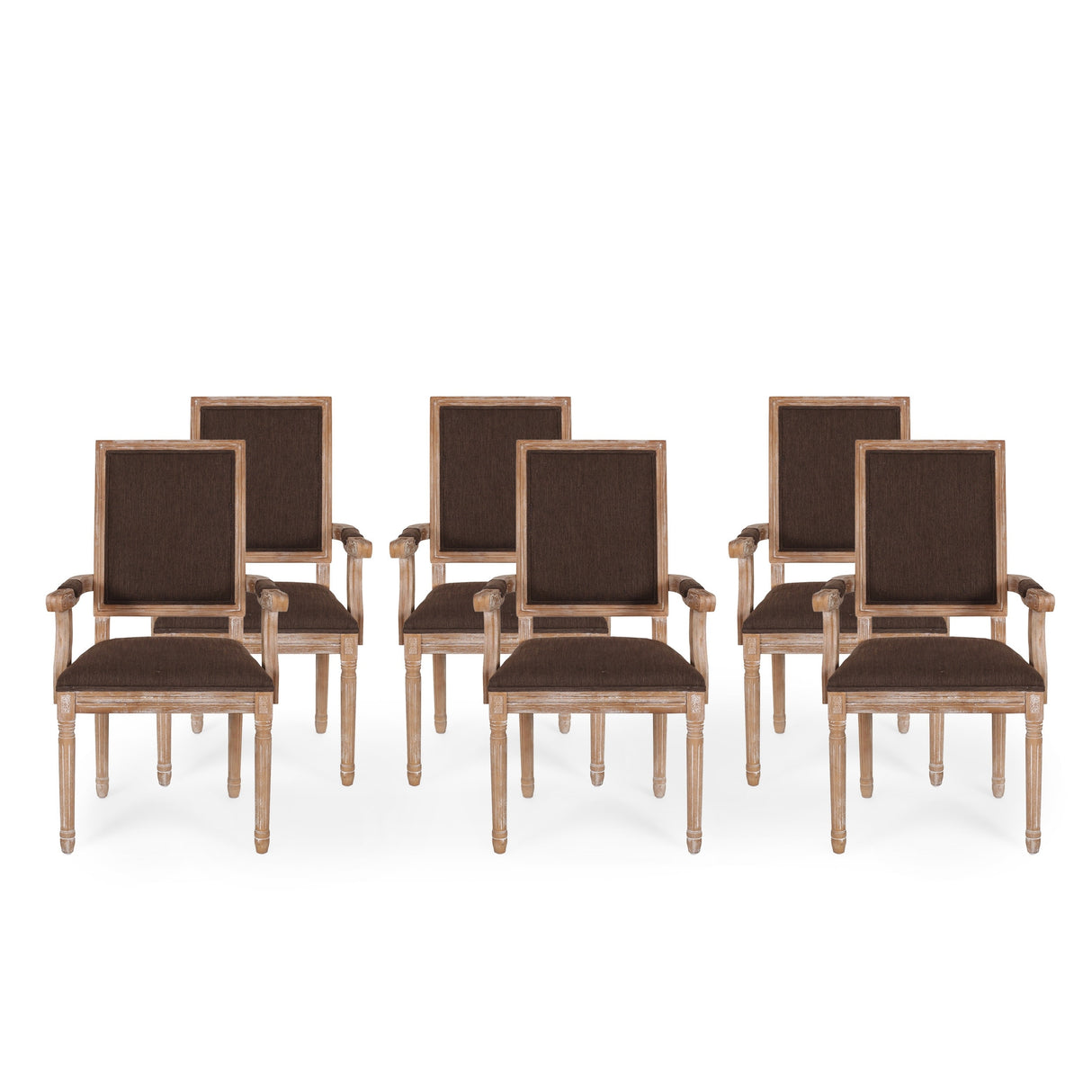 Maria French Country Upholstered Dining Chairs by Christopher Knight Home - 23.75" L x 23.75" W x 39.75" H