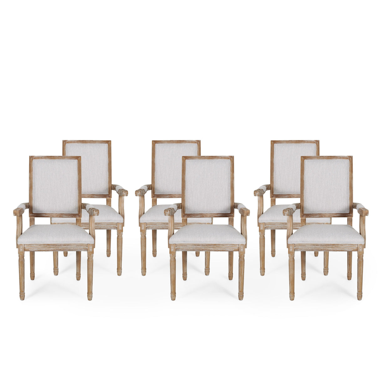 Maria French Country Upholstered Dining Chairs by Christopher Knight Home - 23.75" L x 23.75" W x 39.75" H