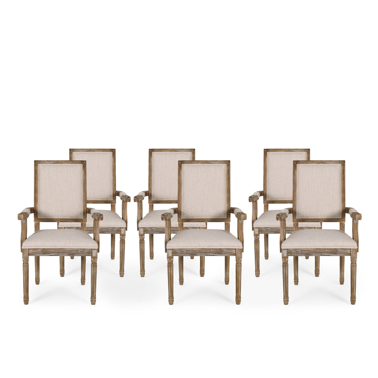 Maria French Country Upholstered Dining Chairs by Christopher Knight Home - 23.75" L x 23.75" W x 39.75" H