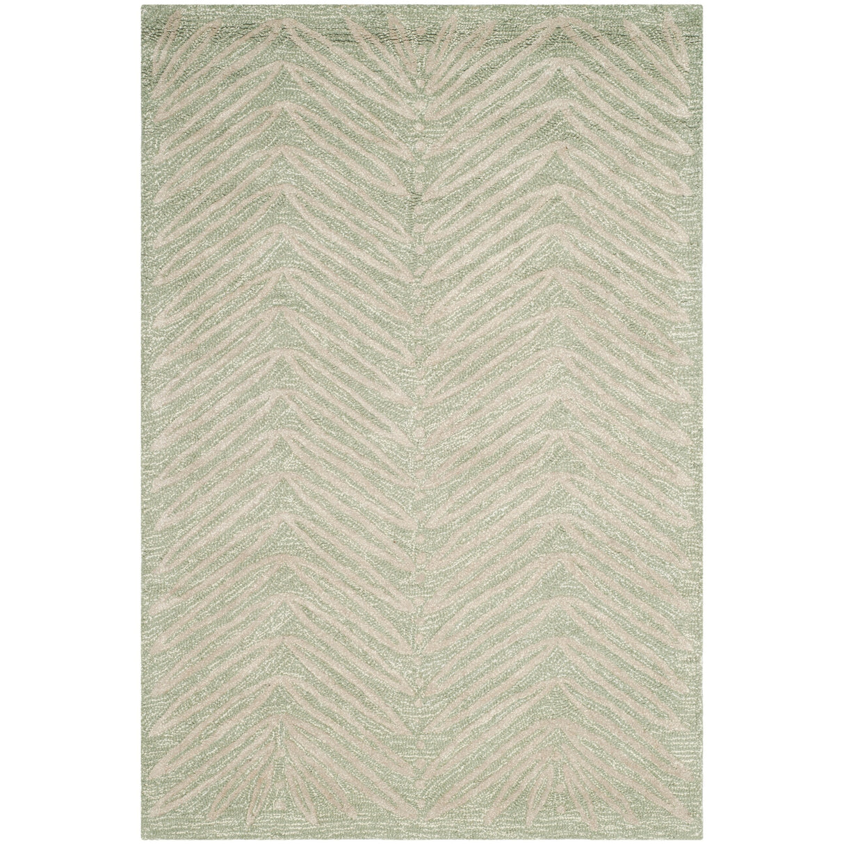 Martha Stewart by SAFAVIEH Chevron Leaves Wool/ Viscose Rug