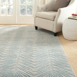 Martha Stewart by SAFAVIEH Chevron Leaves Wool/ Viscose Rug