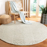 Martha Stewart by SAFAVIEH Chevron Leaves Wool/ Viscose Rug