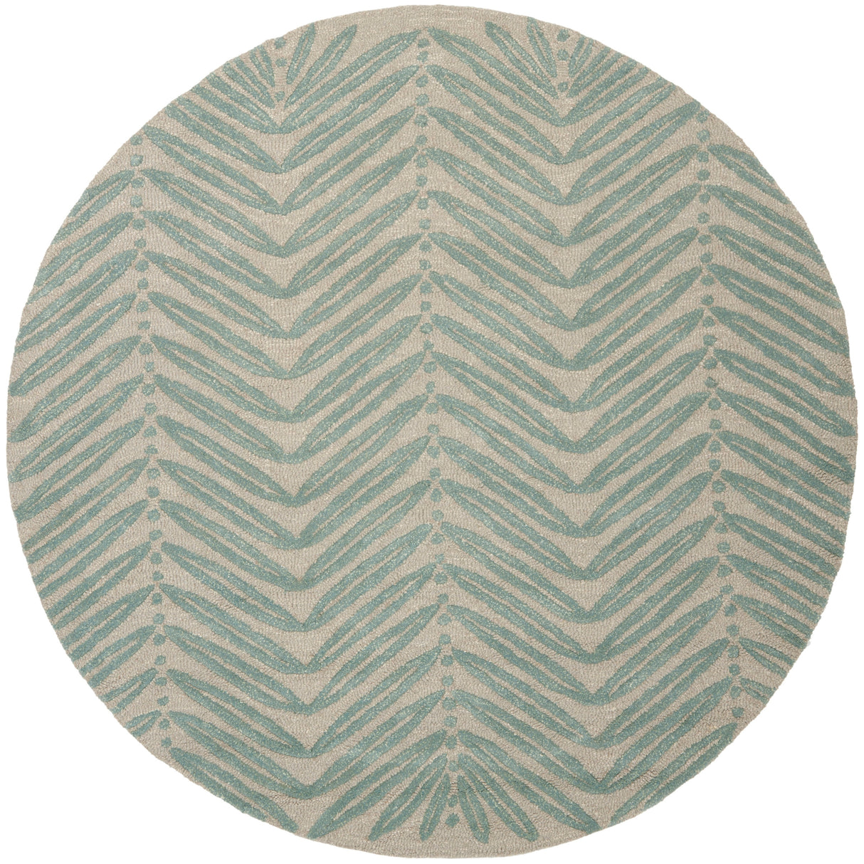 Martha Stewart by SAFAVIEH Chevron Leaves Wool/ Viscose Rug