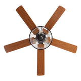 52 inch Reversible Wooden 5-Blade 3-Light Ceiling Fan with Remote