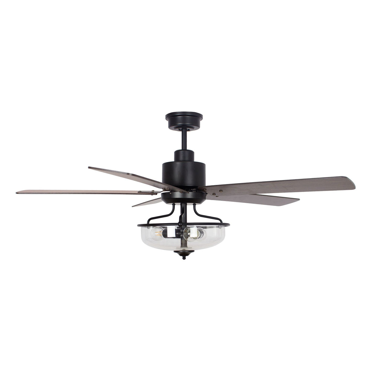 52 inch Reversible Wooden 5-Blade 3-Light Ceiling Fan with Remote