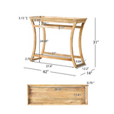 Meagher Rustic Handcrafted Mango Wood Console Table by Christopher Knight Home - 42.00" L x 14.00" W x 31.00" H