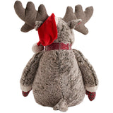 Mina Victory Plush Lines Holiday Moose 22" x 26" Brown Indoor Plush Animal - 22" x 26"