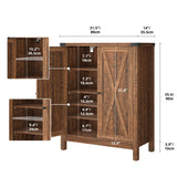 Moasis 5-tier 20 Pair Shoe Storage Cabinet with Double Doors for Entryway