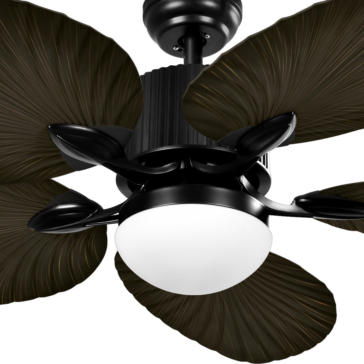 Moasis 52" Palm Leaf Ceiling Fan with Light Tropical Style with Remote