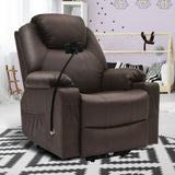 Moasis Reclining Chair PU Massage with LED and Mobile Phone Holder