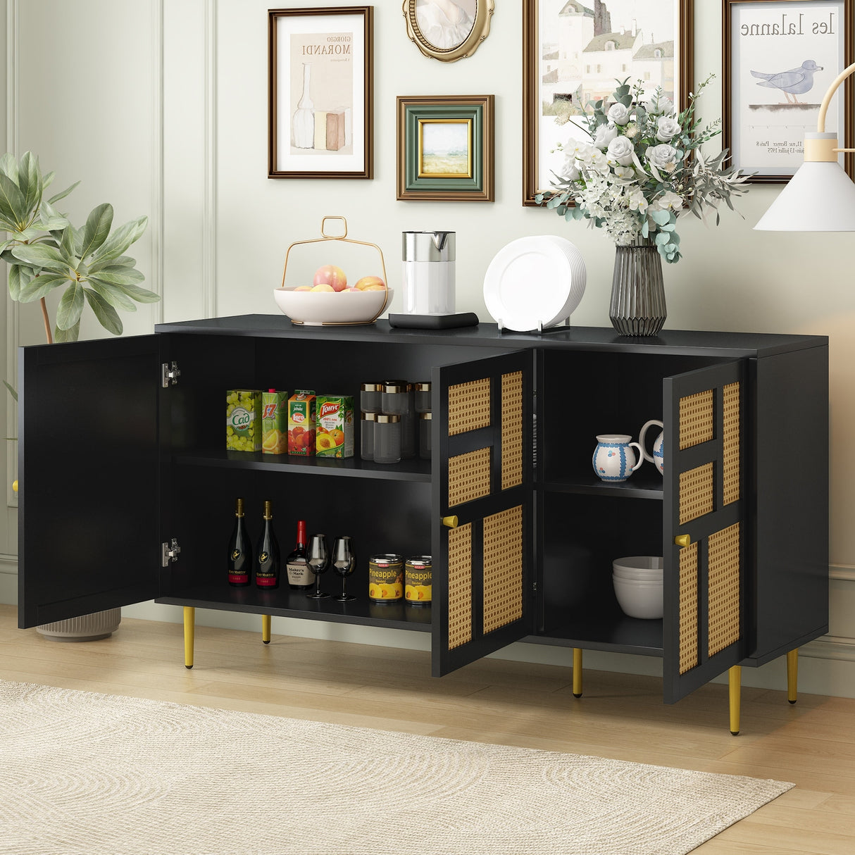 Modern Entertainment Center Console Table