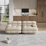 Modular Sectional Couch with Ottomans- L Shaped Couch for Living Room, 3 Seater Sofa Sets