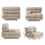Modular Sectional Couch with Ottomans- L Shaped Couch for Living Room, 3 Seater Sofa Sets