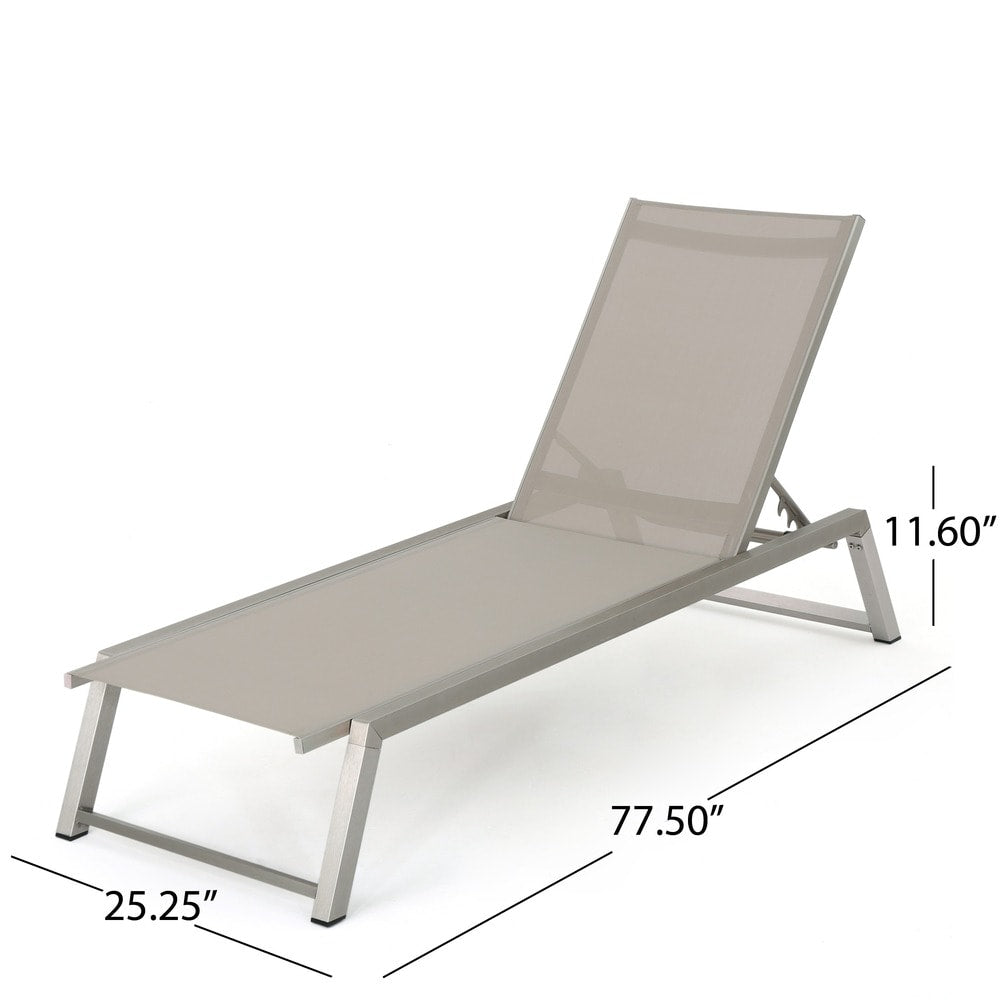 Myers Outdoor Mesh Chaise Lounge (Set of 2) by Christopher Knight Home