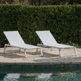 Myers Outdoor Mesh Chaise Lounge (Set of 2) by Christopher Knight Home