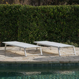 Myers Outdoor Mesh Chaise Lounge (Set of 2) by Christopher Knight Home