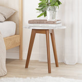 Nathan James Amalia Nightstand White Marble Top, Solid Wood Base