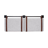 Nathan James Harlow Wall Mount Upholstered Headboard with Metal Rail