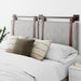 Nathan James Harlow Wall Mount Upholstered Headboard with Metal Rail