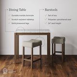 Nathan James Viktor 3-Piece Dining Set or Bistro Table