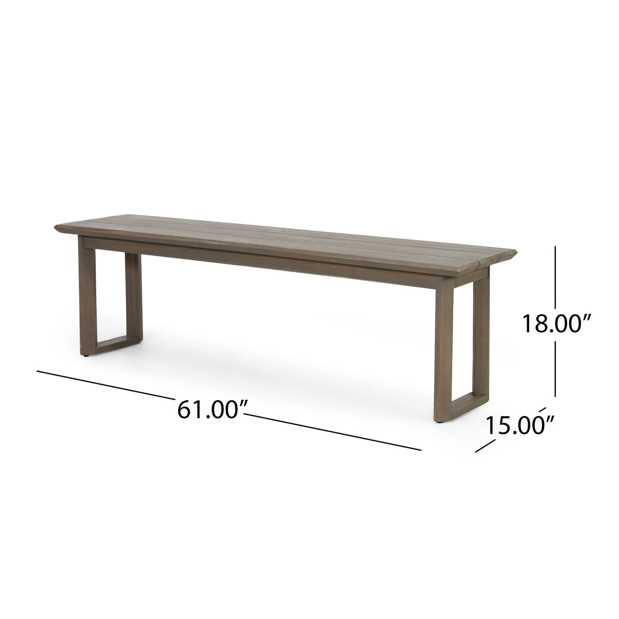 Nibley Acacia Wood Outdoor Dining Bench (Set of 2) by Christopher Knight Home