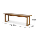 Nibley Acacia Wood Outdoor Dining Bench (Set of 2) by Christopher Knight Home