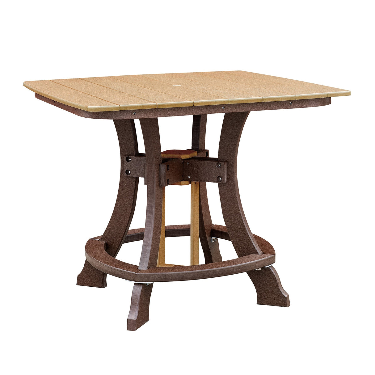 OS Home and Office Model Counter Height Square Table in Cedar with Tudor Brown Base - N/A