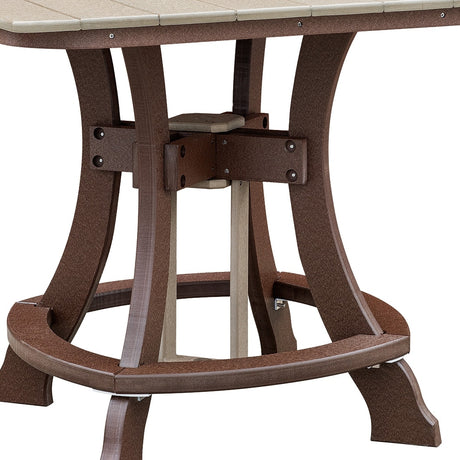 OS Home and Office Model Counter Height Square Table in Weatherwood with Tudor Brown Base - N/A