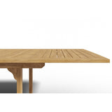 Olivier Rectangular Teak Outdoor Dining Table with Double Extensions - 39.5 x 29.5 x 118