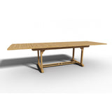 Olivier Rectangular Teak Outdoor Dining Table with Double Extensions - 39.5 x 29.5 x 118