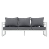 Outdoor Aluminum 3 Seater Sofa with Cushion