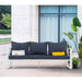 Outdoor Aluminum 3 Seater Sofa with Cushion