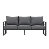 Outdoor Aluminum 3 Seater Sofa with Cushion