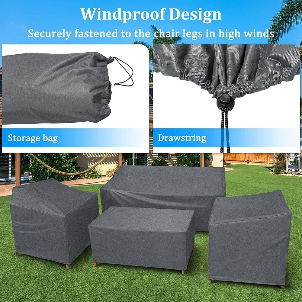 Outdoor Patio Furniture Covers 4-Piece Set Furniture Cover Waterproof