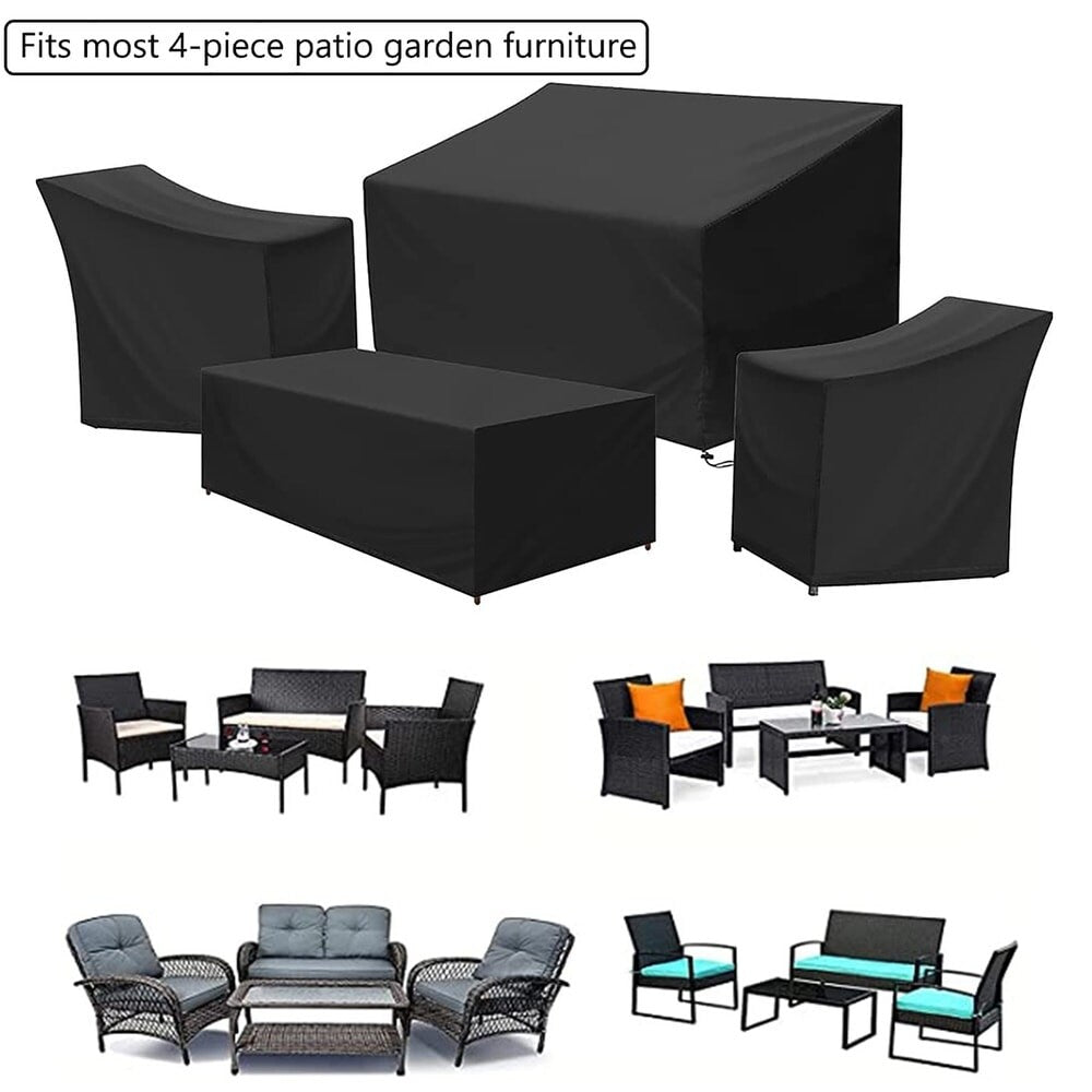 Outdoor Patio Furniture Covers 4-Piece Set Furniture Cover Waterproof