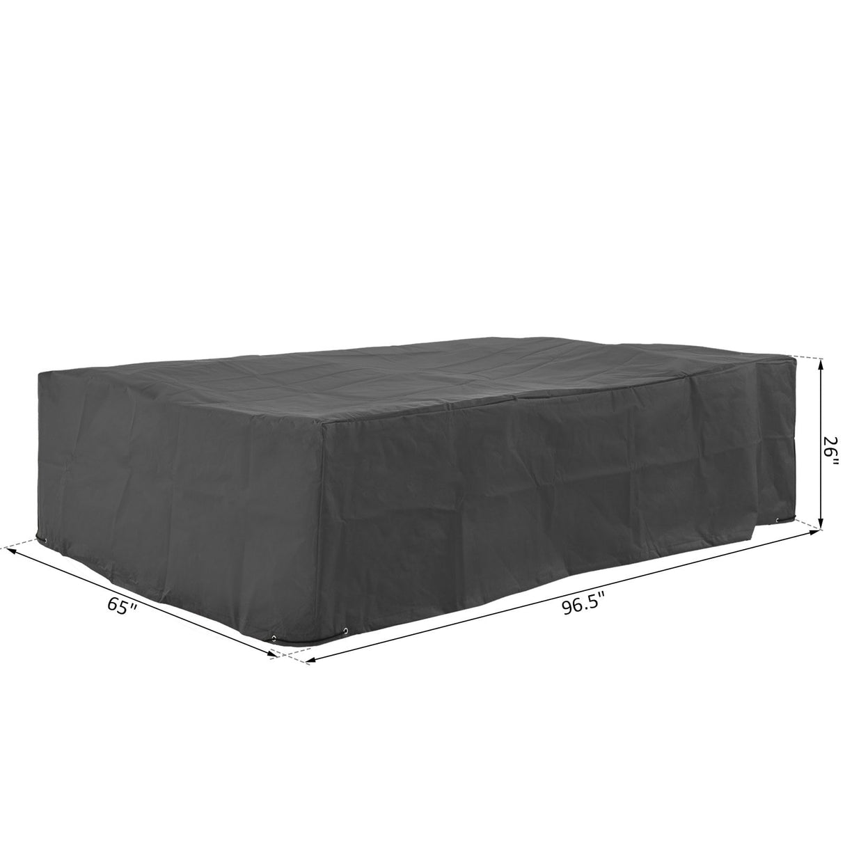 Outsunny 97" x 65" x 26" Weatherproof Outdoor Sectional Patio Furniture Cover with Ultimate Weather Protection, Grey