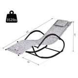 Outsunny Zero-Gravity Rocking Lounge Chair with Weather-Resistant Material for Backyard