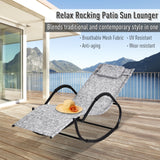 Outsunny Zero-Gravity Rocking Lounge Chair with Weather-Resistant Material for Backyard