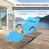 Outsunny Zero-Gravity Rocking Lounge Chair with Weather-Resistant Material for Backyard