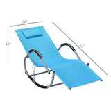 Outsunny Zero-Gravity Rocking Lounge Chair with Weather-Resistant Material for Backyard