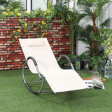 Outsunny Zero-Gravity Rocking Lounge Chair with Weather-Resistant Material for Backyard