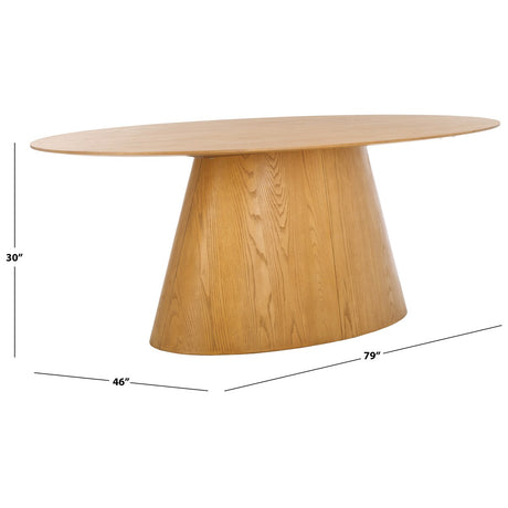 Owyn 79-inch Oval Wood Dining Table - Natural - 79Wx46Dx30H