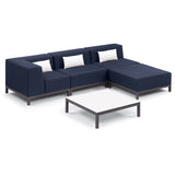 Koral 5-Piece Spectrum Indigo Modular Sectional Set and Table