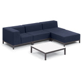 Koral 5-Piece Spectrum Indigo Modular Sectional Set and Table