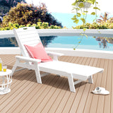 Polytrends Laguna Hdpe All Weather Outdoor Patio Pool Reclining Chaise Lounge