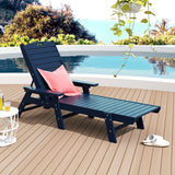 Polytrends Laguna Hdpe All Weather Outdoor Patio Pool Reclining Chaise Lounge