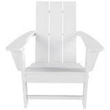 Polytrends Shoreside Modern Eco-Friendly All Weather Poly Folding Adirondack Chair